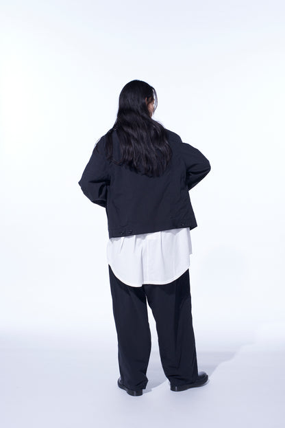 BRUSHED WASHER FINISH BROAD 5POCKET WIDE PANTS