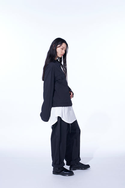 BRUSHED WASHER FINISH BROAD 5POCKET WIDE PANTS