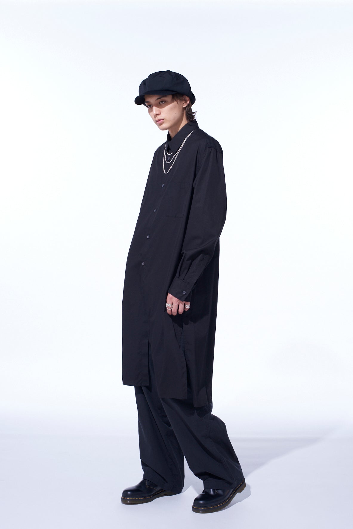BRUSHED WASHER FINISH BROAD 5POCKET WIDE PANTS