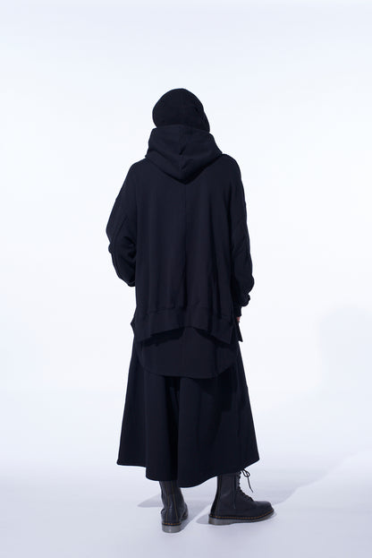 FRENCH TERRY SIDE ZIP HOODIE