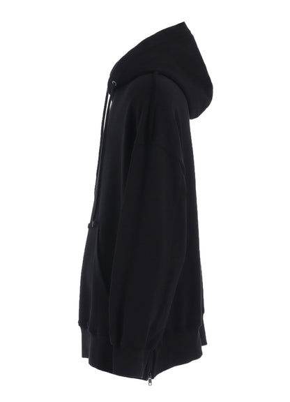 FRENCH TERRY SIDE ZIP HOODIE