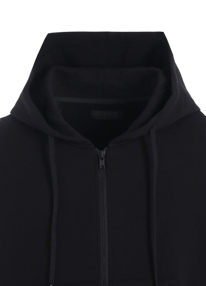 FRENCH TERRY ASYMMETRICAL ZIP-UP HOODIE