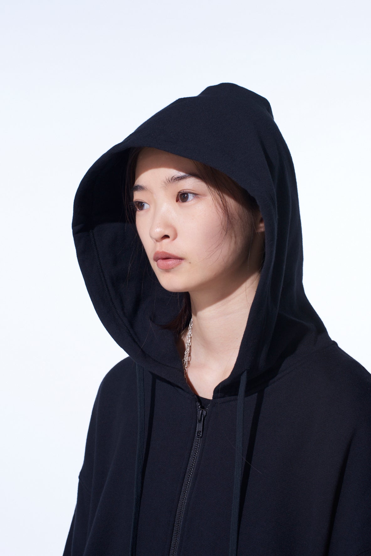 FRENCH TERRY ASYMMETRICAL ZIP-UP HOODIE – THE SHOP YOHJI YAMAMOTO