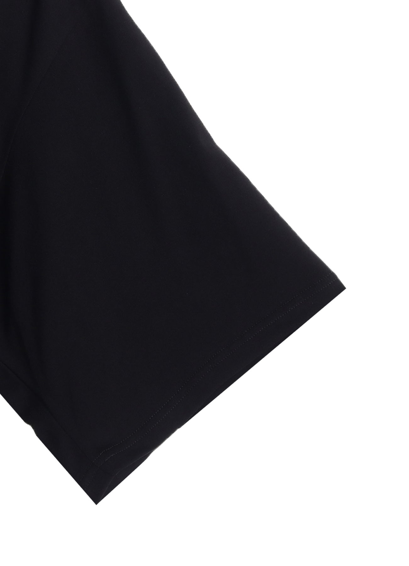 COTTON JERSEY FABRIC SWITCH H/S DRAPED T-SHIRT
