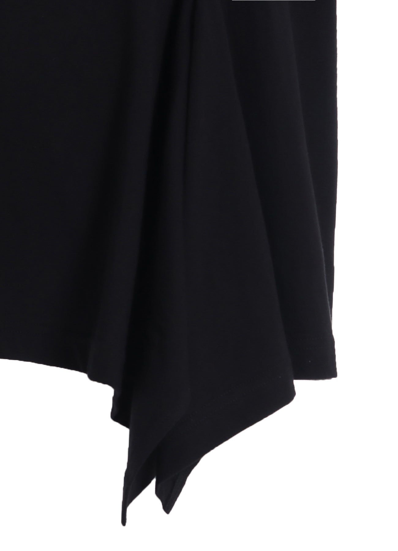 COTTON JERSEY FABRIC SWITCH H/S DRAPED T-SHIRT