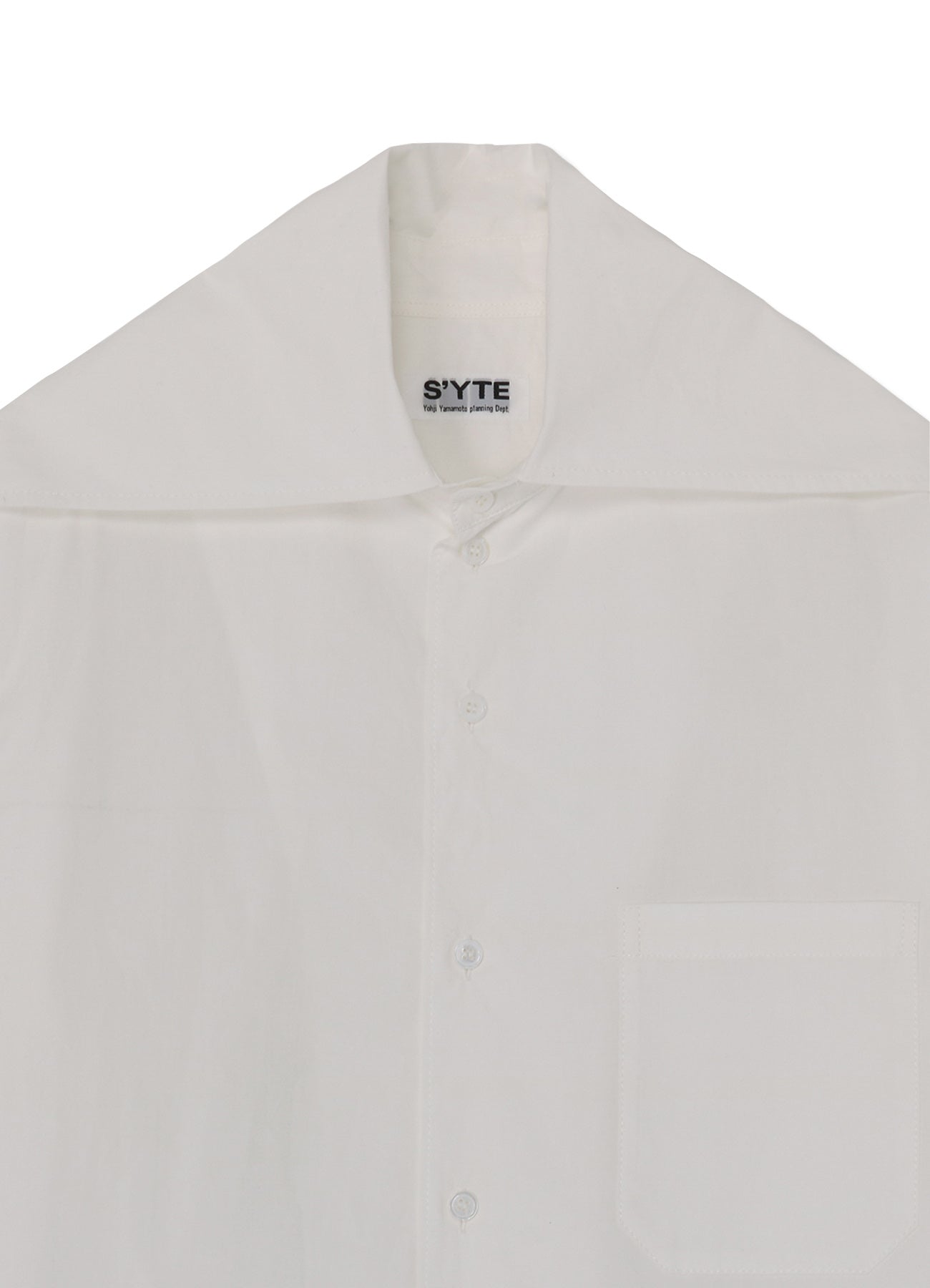 COTTON/LINEN WASHER TYPEWRITER BIG-COLLARED SHIRT