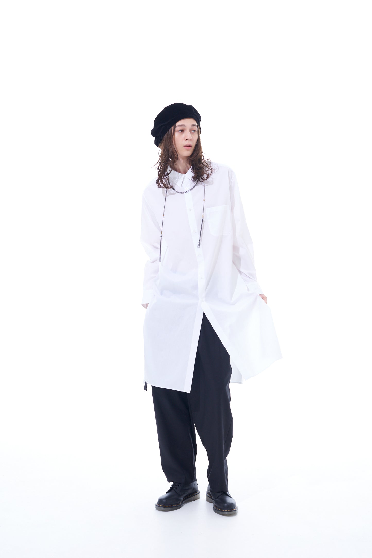 100/2 BROAD REGULAR COLLAR LOOSE FIT LONG SHIRT