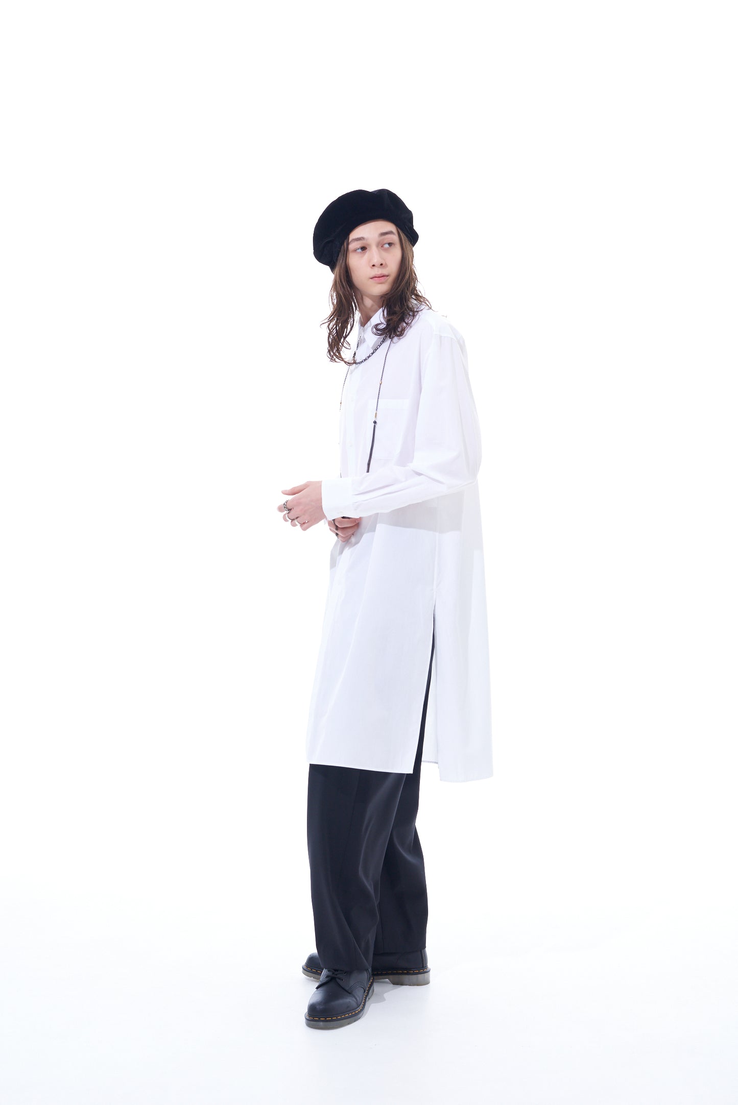 100/2 BROAD REGULAR COLLAR LOOSE FIT LONG SHIRT