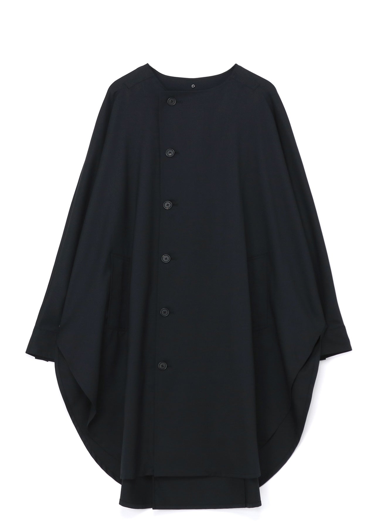 T/W GABARDINE STOLE COLLAR BIG SILHOUETTE COAT