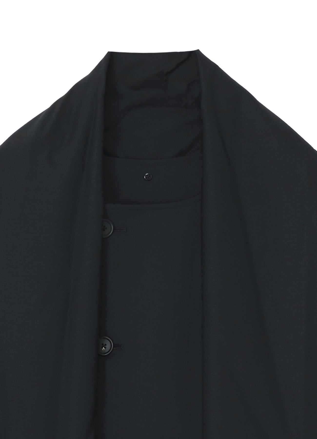 T/W GABARDINE STOLE COLLAR BIG SILHOUETTE COAT