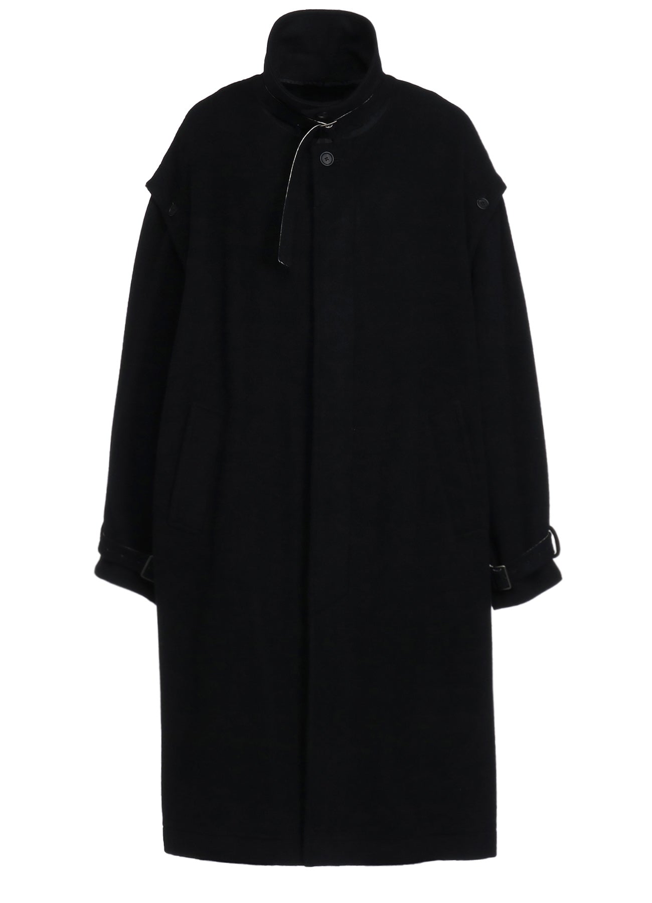 W/TOP MOSSA FLY FRONT LONG COAT WITH REMOVABLE SLEEVES