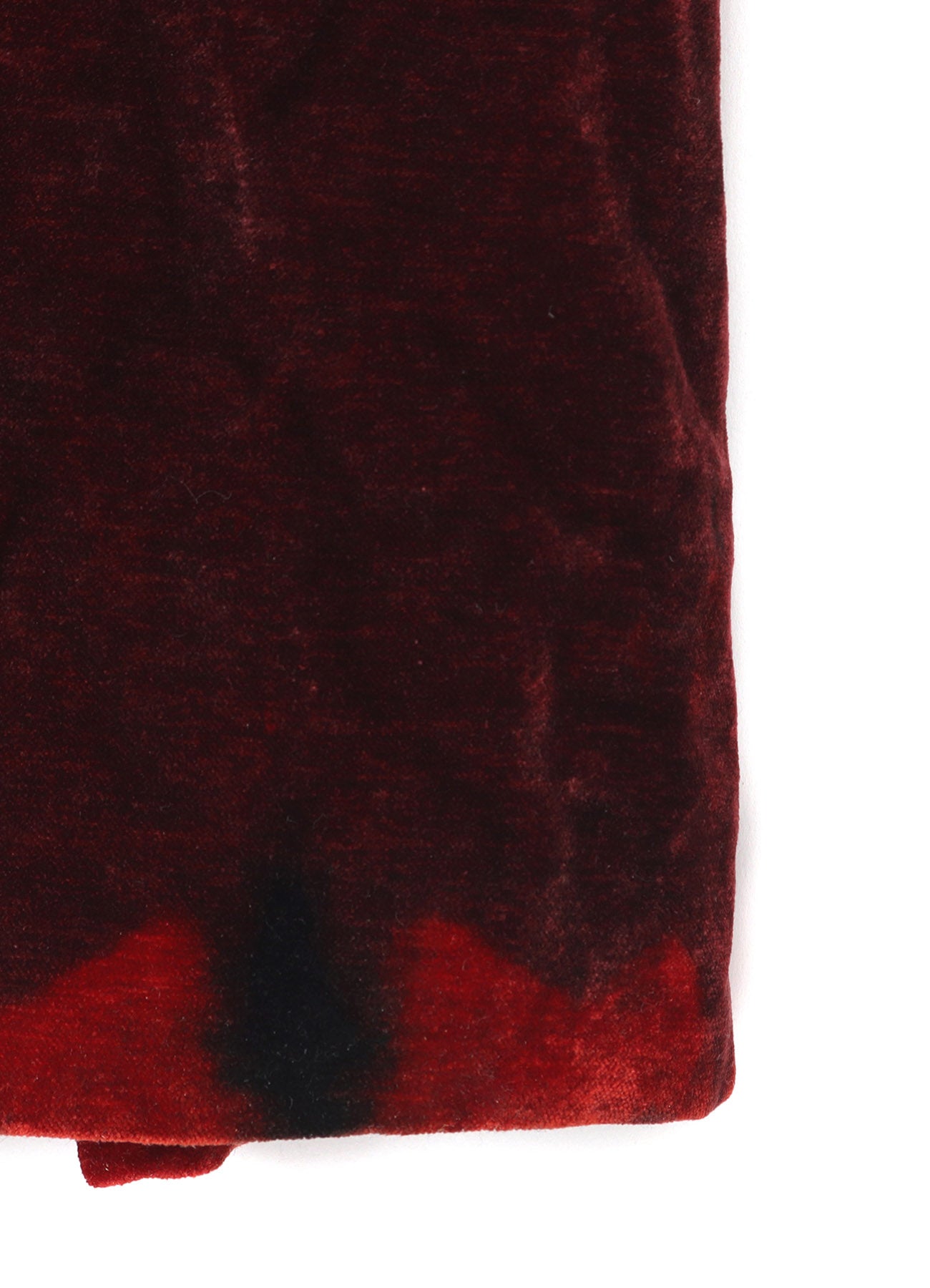 TIE-DYE VELVET DOUBLE-BREASTED STAND COLLAR COAT