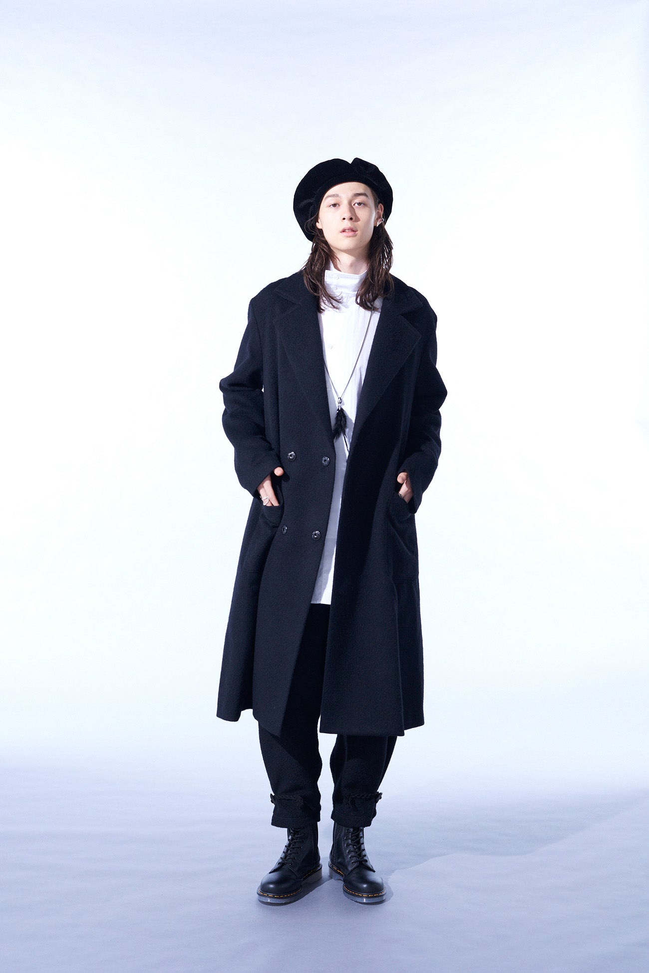 ECO WOOL BEAVER DOUBLE-BREASTED SNAP BUTTON LONG COAT – THE SHOP YOHJI  YAMAMOTO