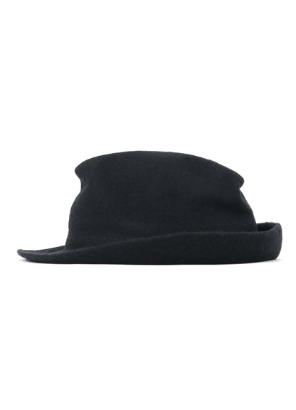 WOOL MELTON FELT HAT WITH SHORT BRIM