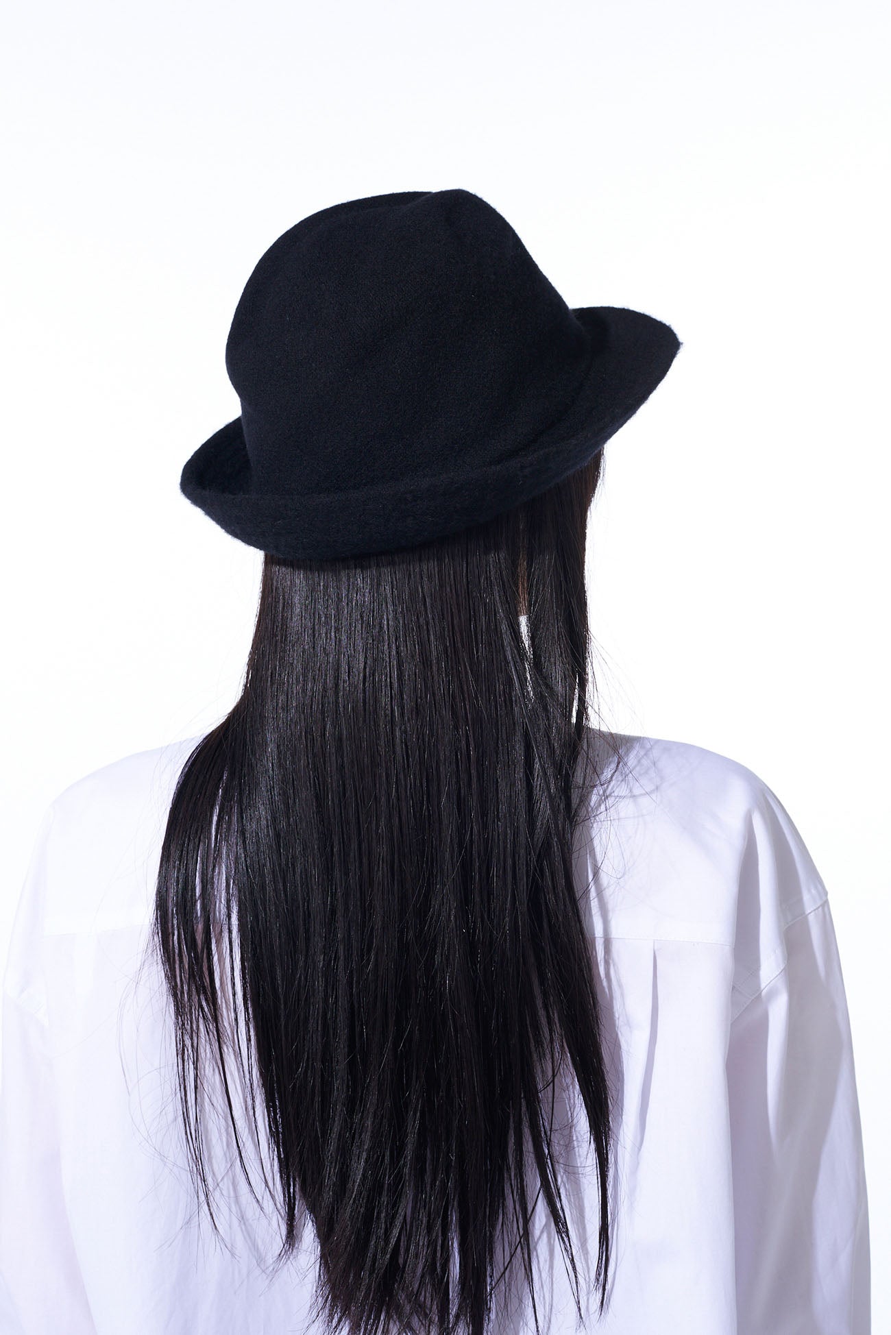 WOOL MELTON FELT HAT WITH SHORT BRIM