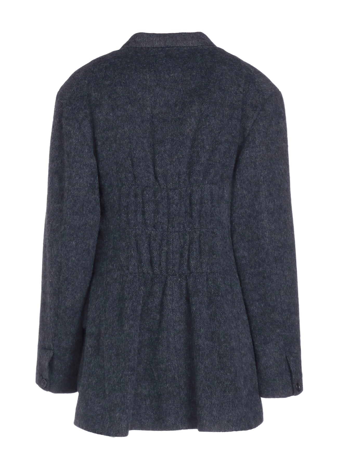 ECO WOOL BEAVER JACKET WITH GATHERED SHIRRING