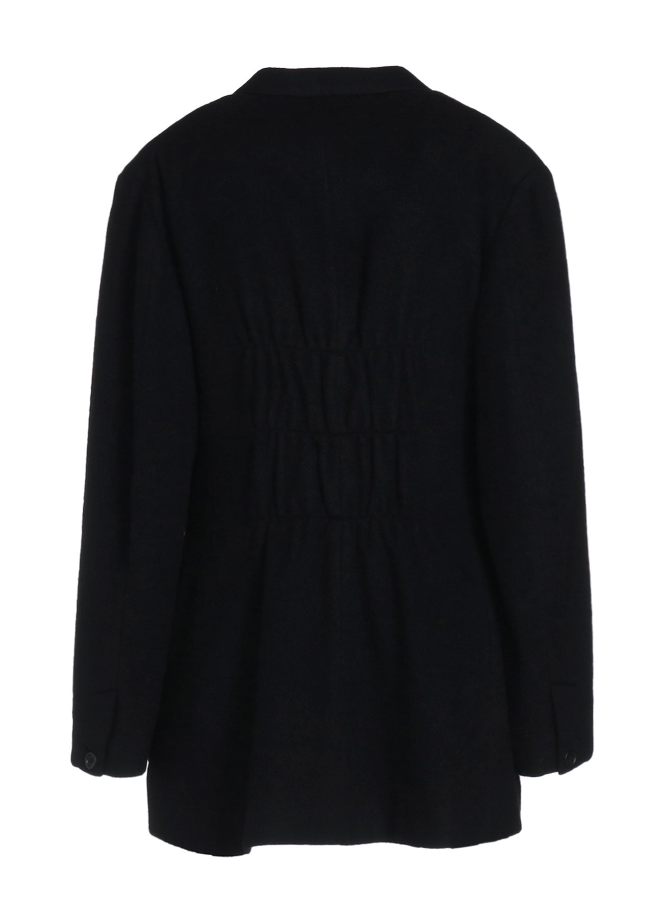 ECO WOOL BEAVER JACKET WITH GATHERED SHIRRING