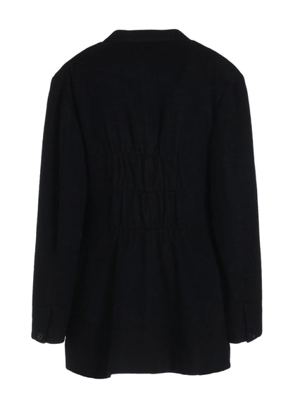 ECO WOOL BEAVER JACKET WITH GATHERED SHIRRING