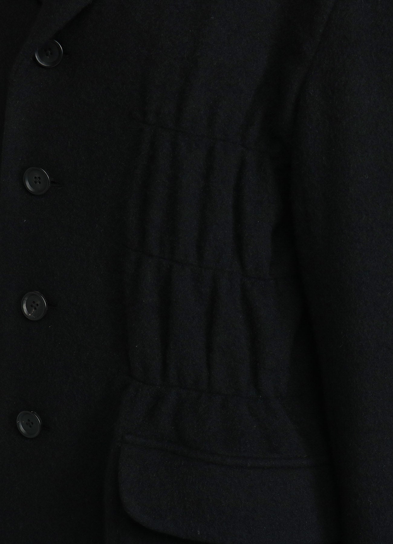 ECO WOOL BEAVER JACKET WITH GATHERED SHIRRING