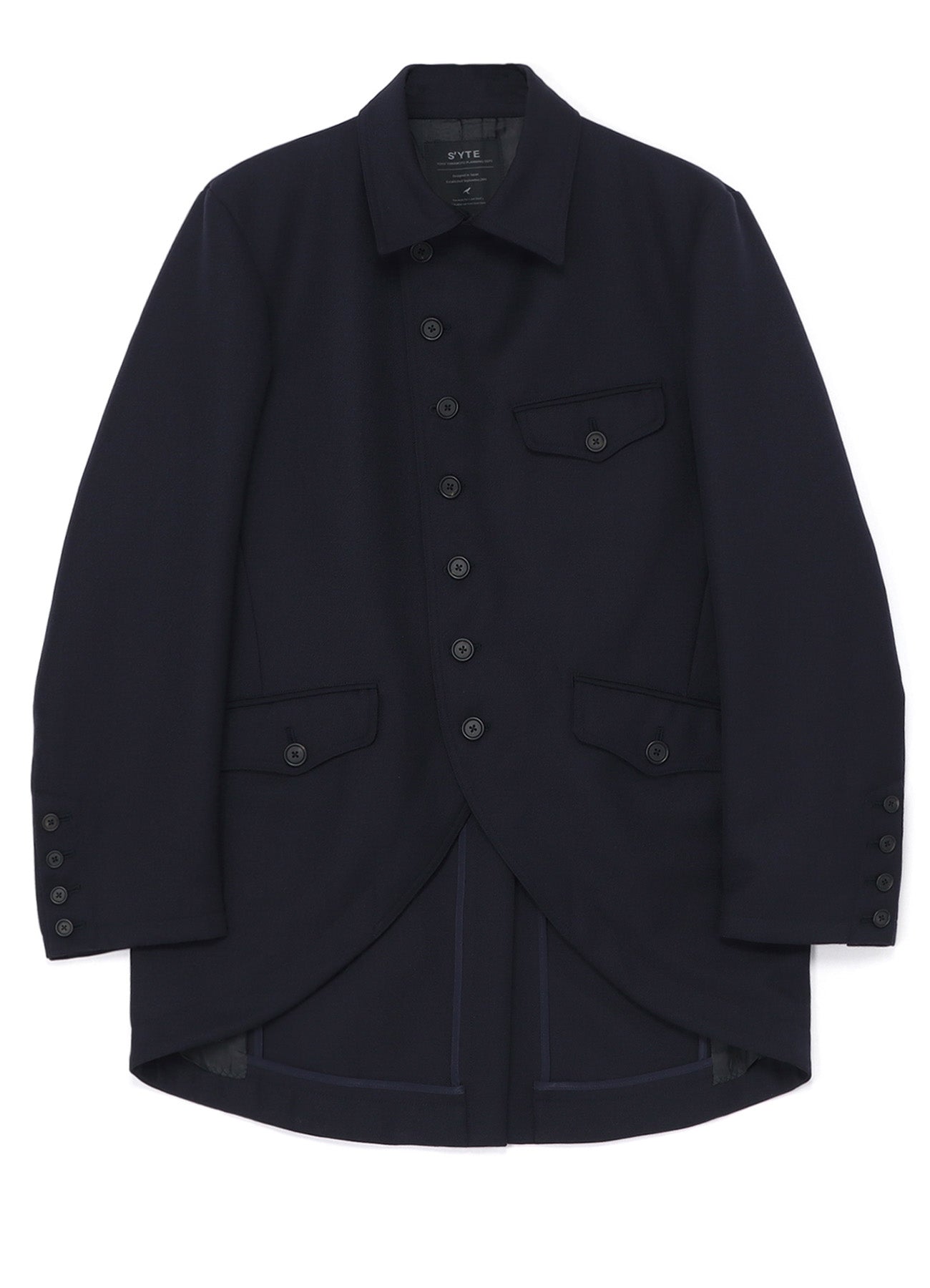 WOOL SURGE SEMI-DOUBLE-BREASTED JACKET