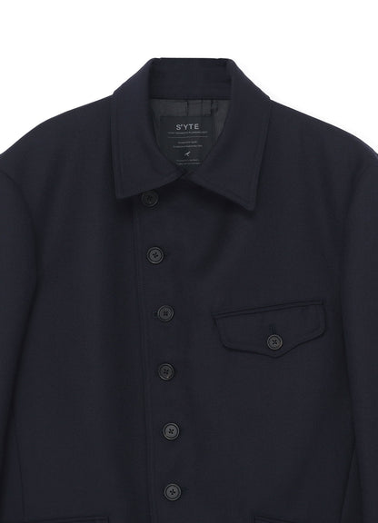 WOOL SURGE SEMI-DOUBLE-BREASTED JACKET