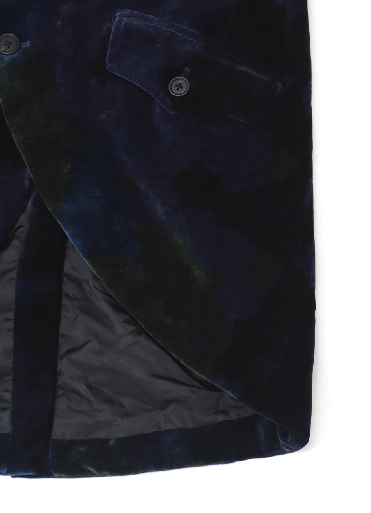 TIE-DYE VELVET SEMI-DOUBLE-BREASTED JACKET