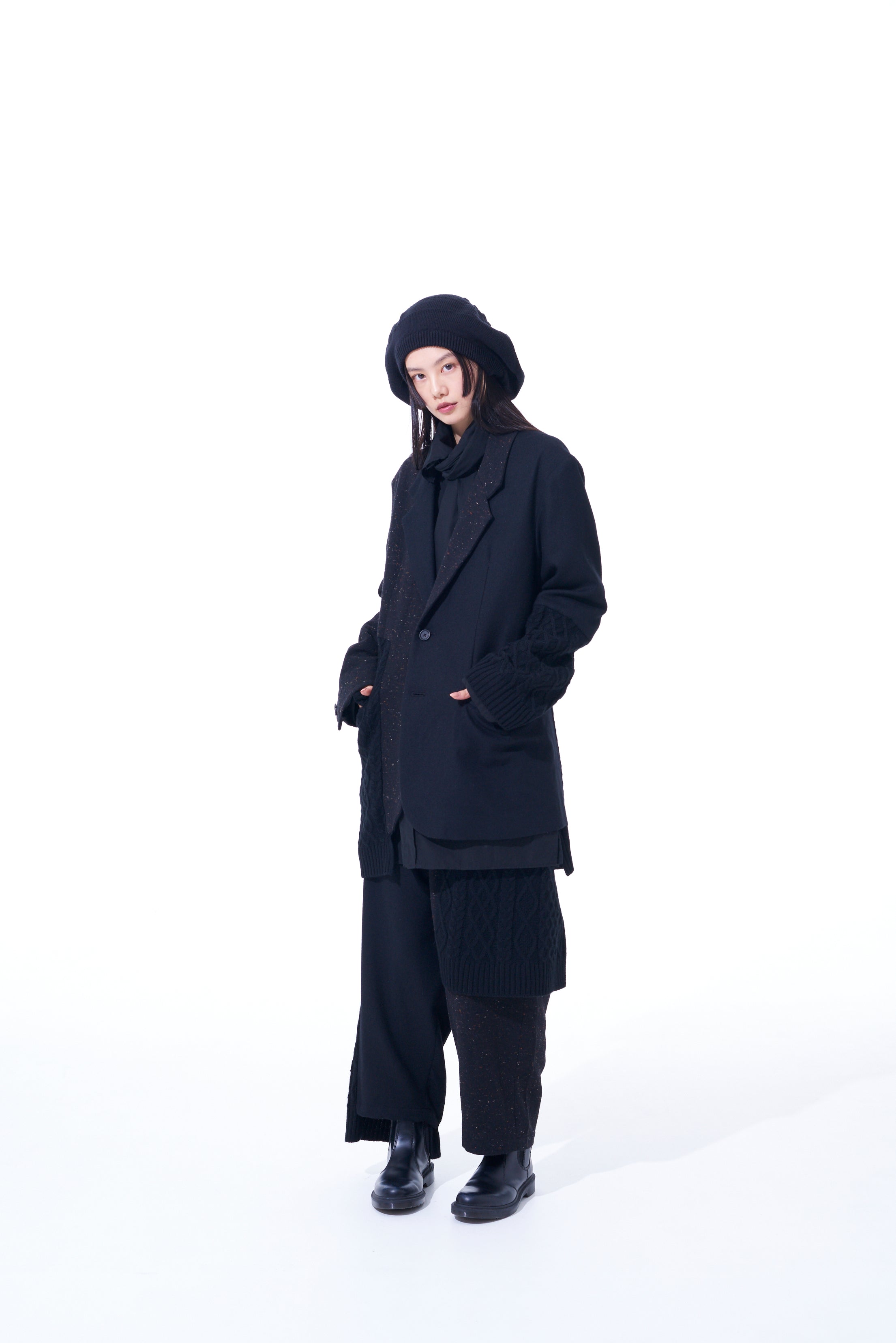 COLOR NEP CALZE + ETERMINE TWEED JACKET WITH KNIT SWITCHING DESIGN – THE  SHOP YOHJI YAMAMOTO