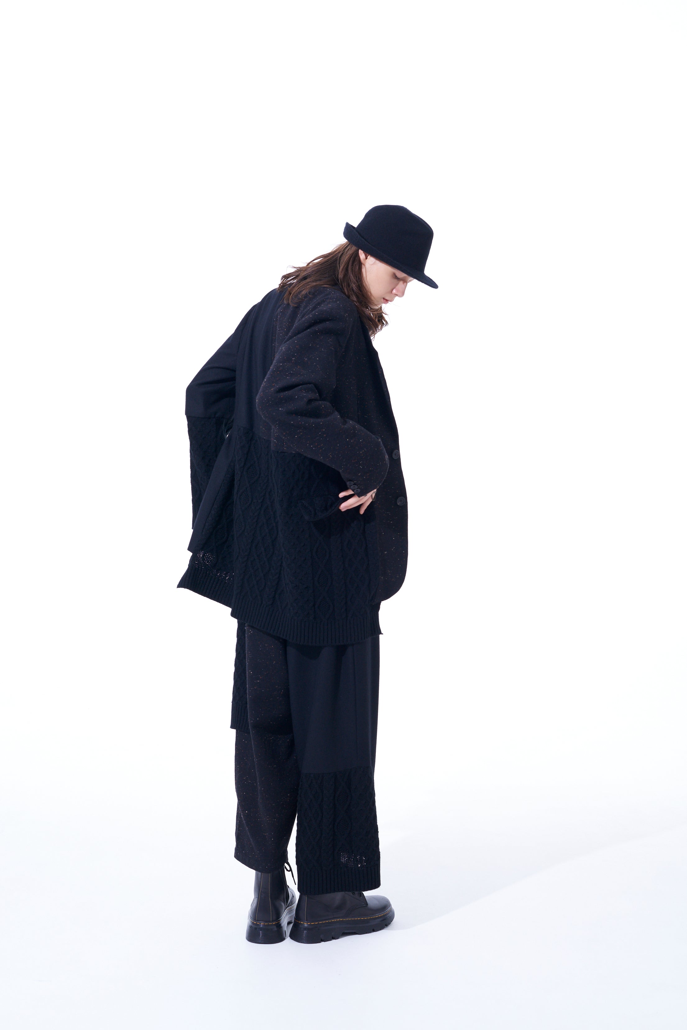 COLOR NEP CALZE + ETERMINE TWEED JACKET WITH KNIT SWITCHING DESIGN – THE  SHOP YOHJI YAMAMOTO