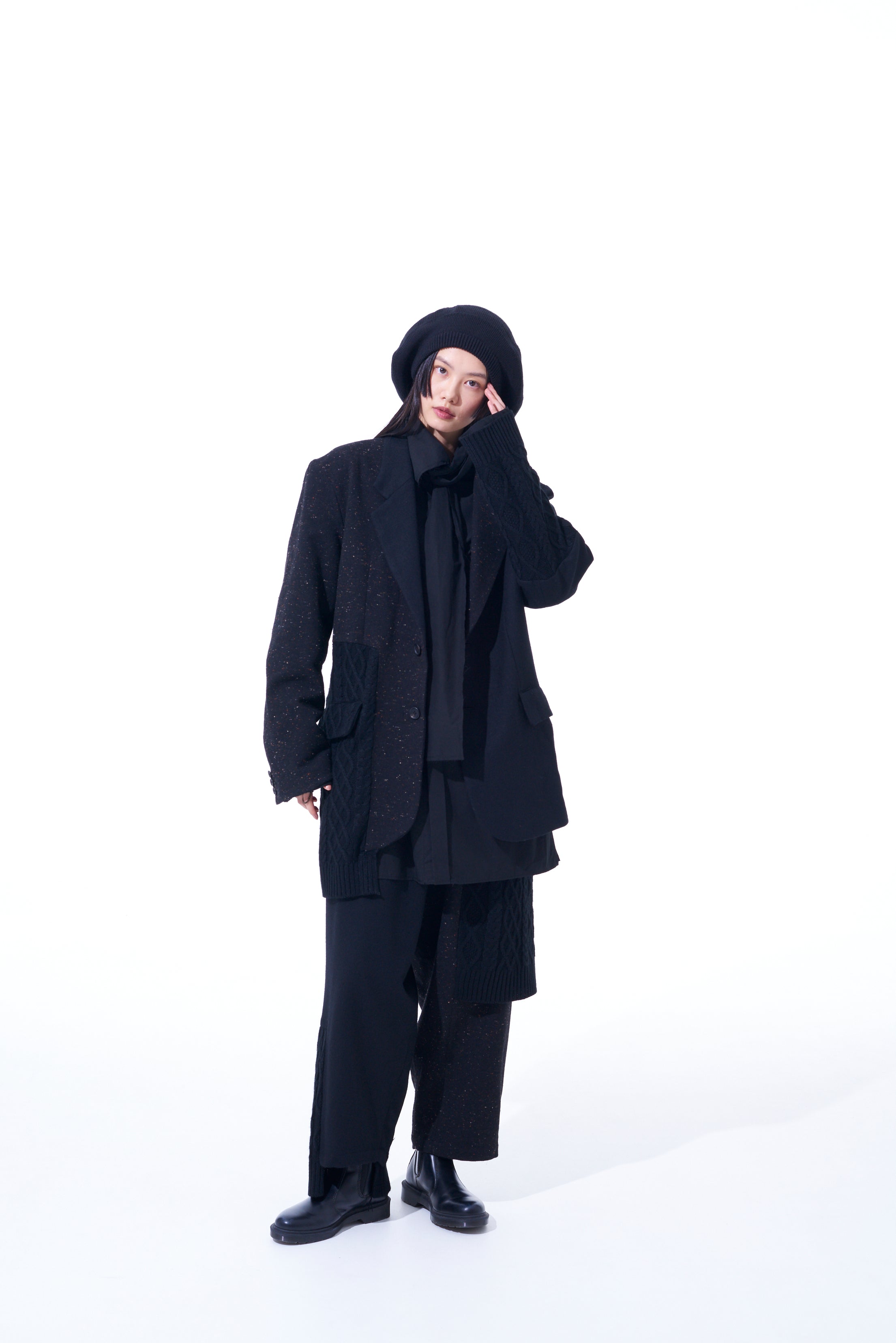 COLOR NEP CALZE + ETERMINE TWEED JACKET WITH KNIT SWITCHING DESIGN – THE  SHOP YOHJI YAMAMOTO