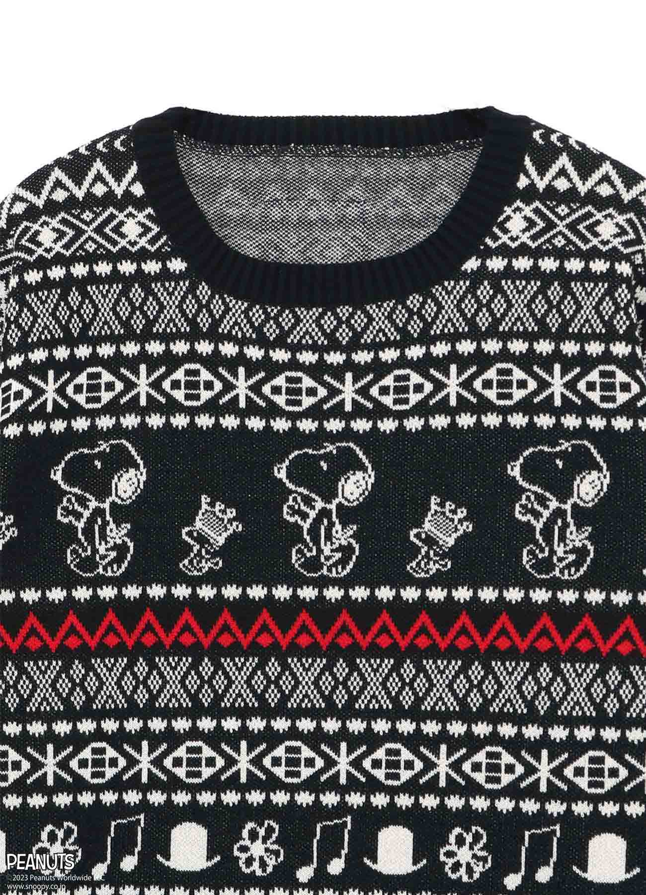 S'YTE x PEANUTS BULKY WOOL UNIQUE NORDIC PATTERN PULL OVER