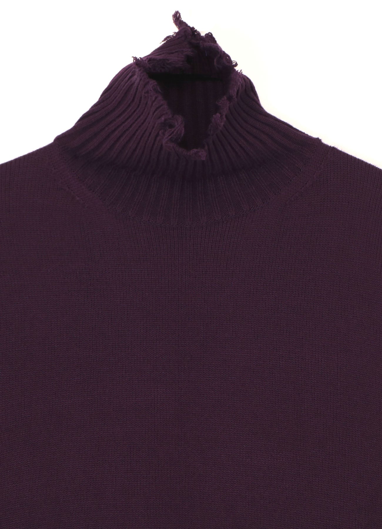 7G BULKY WOOL DAMAGE TURTLE PULLOVER