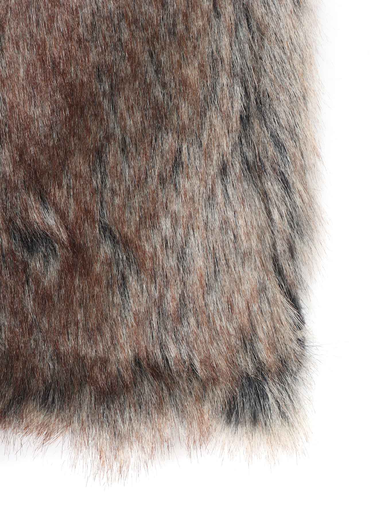 ANIMAL PATTERN ECO FUR NECK WARMER