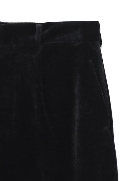 VELVETEEN 1-TUCK TAPERED PANTS