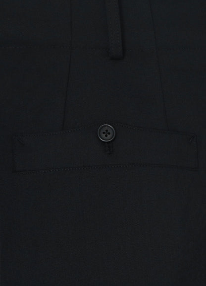 T/W GABARDINE 2-TUCK PANTS WITH HEM TIES