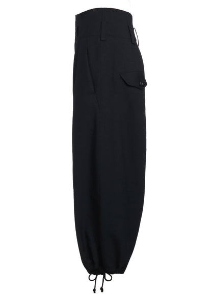 PE/STRETCH TWILL DEEP RISE SAROUEL PANTS WITH DRAWCORD HEM