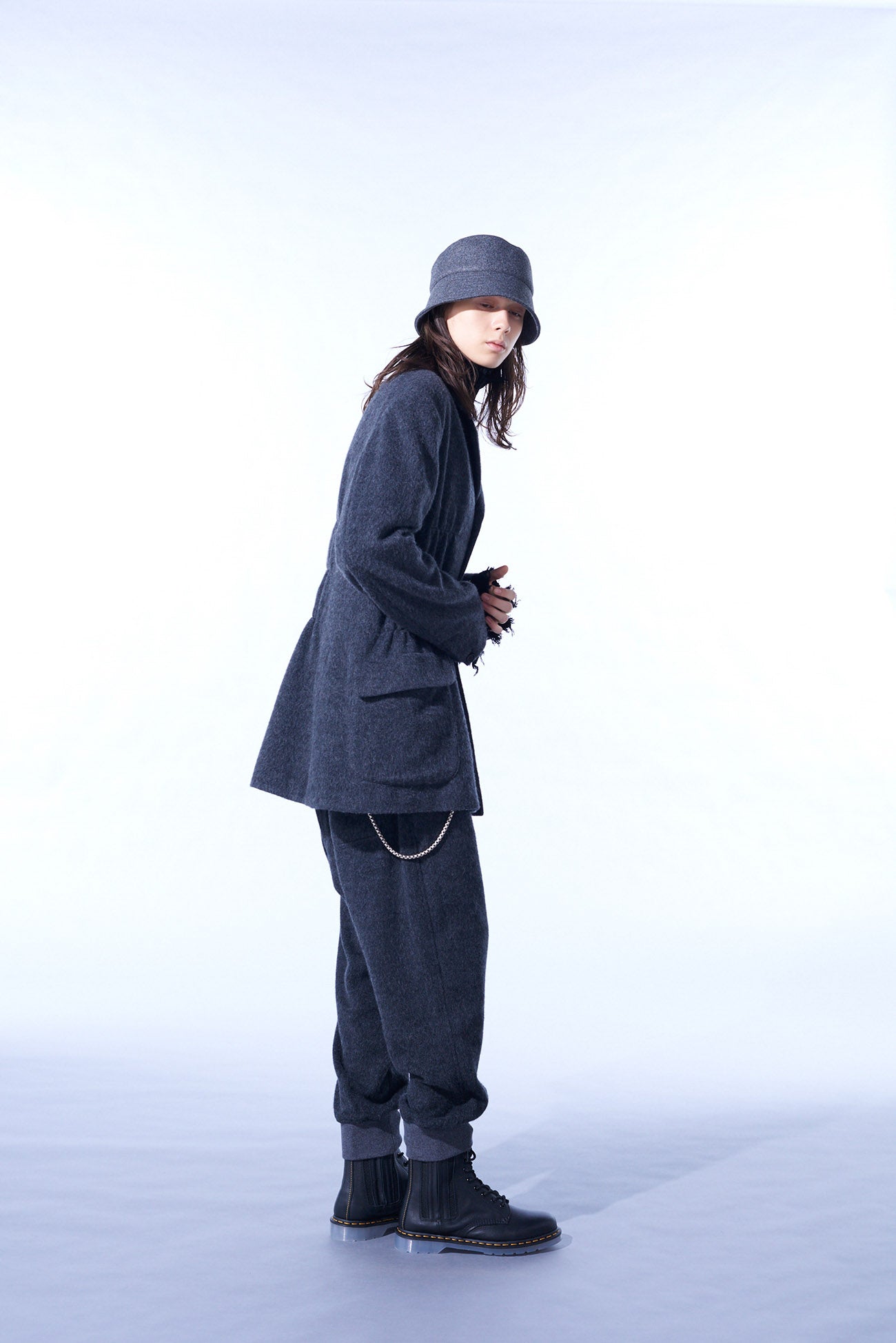 ECO WOOL BEAVER SARUEL RIB PANTS