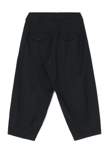 T/W GABARDINE BALLOON SILHOUETTE PANTS WITH HEM BUTTON DESIGN