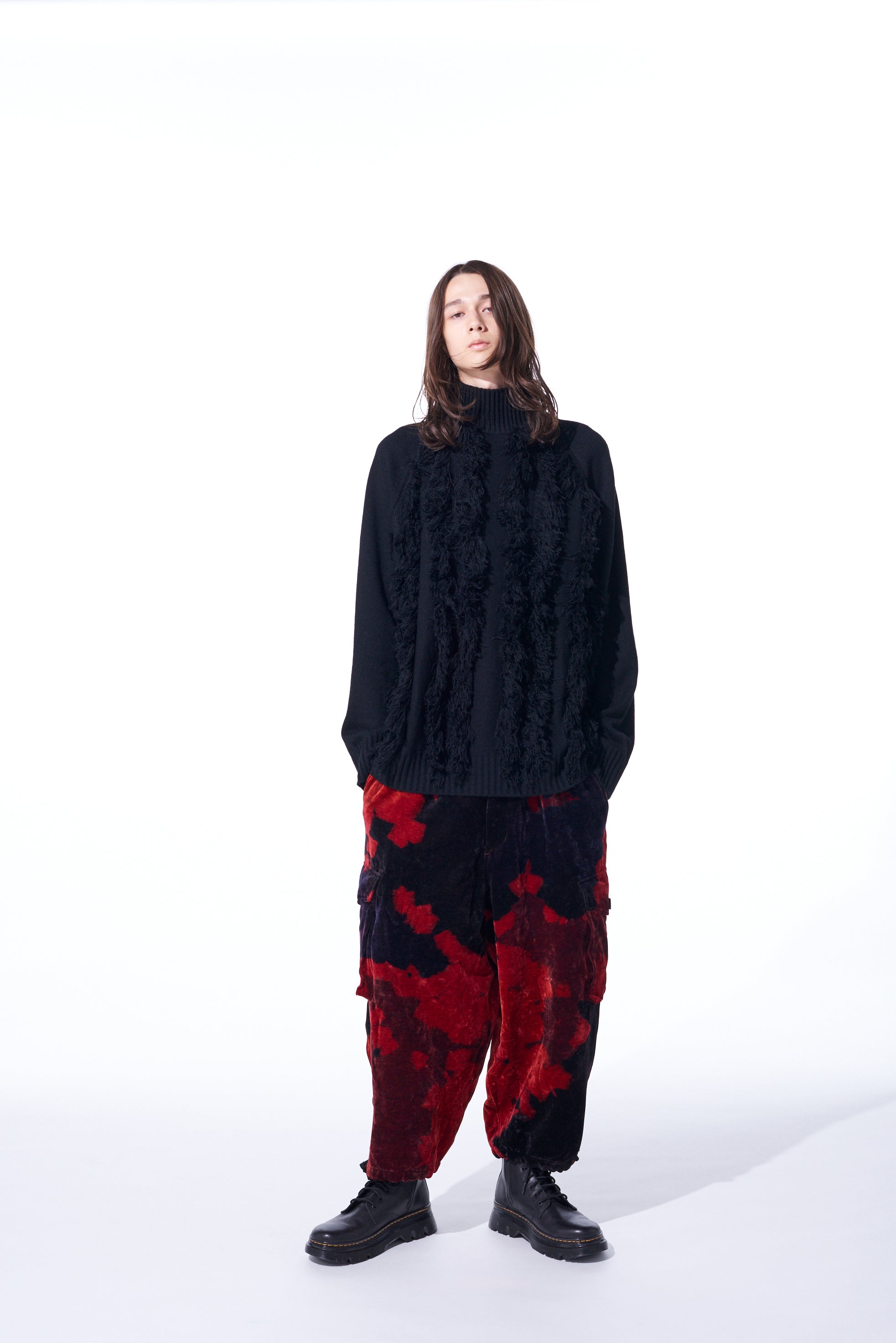 TIE-DYE VELVET BALLOON SILHOUETTE CARGO PANTS – THE SHOP YOHJI YAMAMOTO