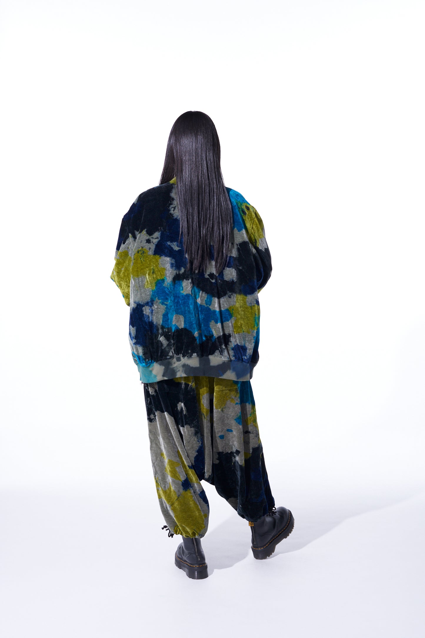 TIE-DYE VELVET BALLOON SARUEL PANTS