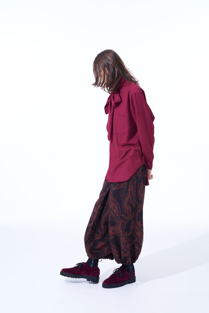 PAISLEY PATTERN JACQUARD HAKAMA BALLOON PANTS