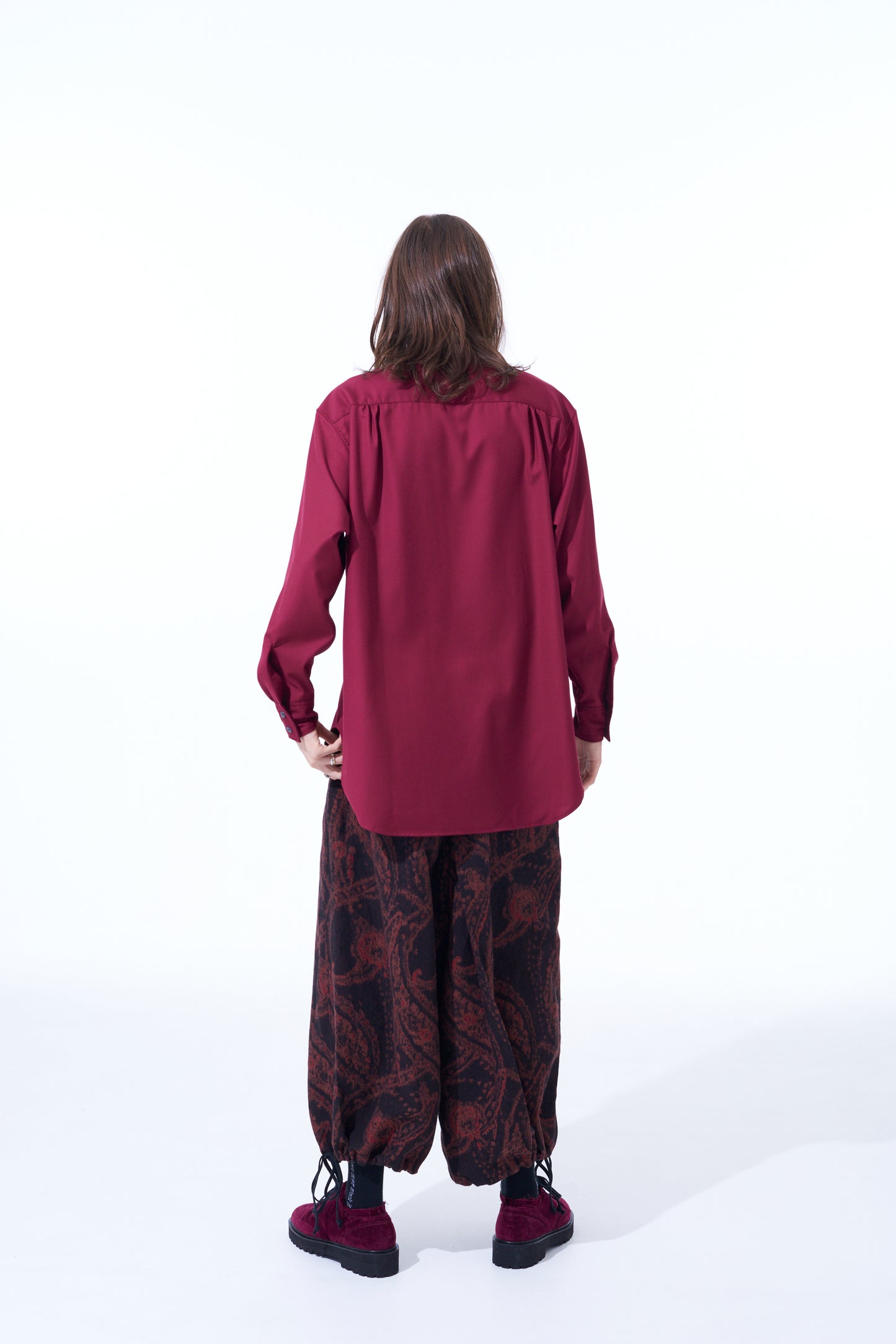 PAISLEY PATTERN JACQUARD HAKAMA BALLOON PANTS