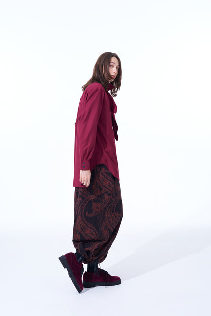 PAISLEY PATTERN JACQUARD HAKAMA BALLOON PANTS