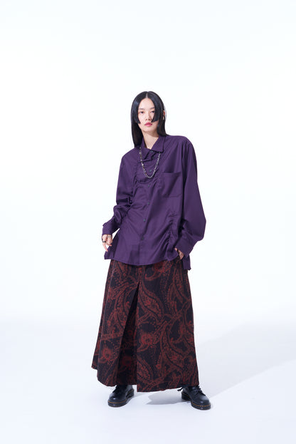 PAISLEY PATTERN JACQUARD HAKAMA BALLOON PANTS