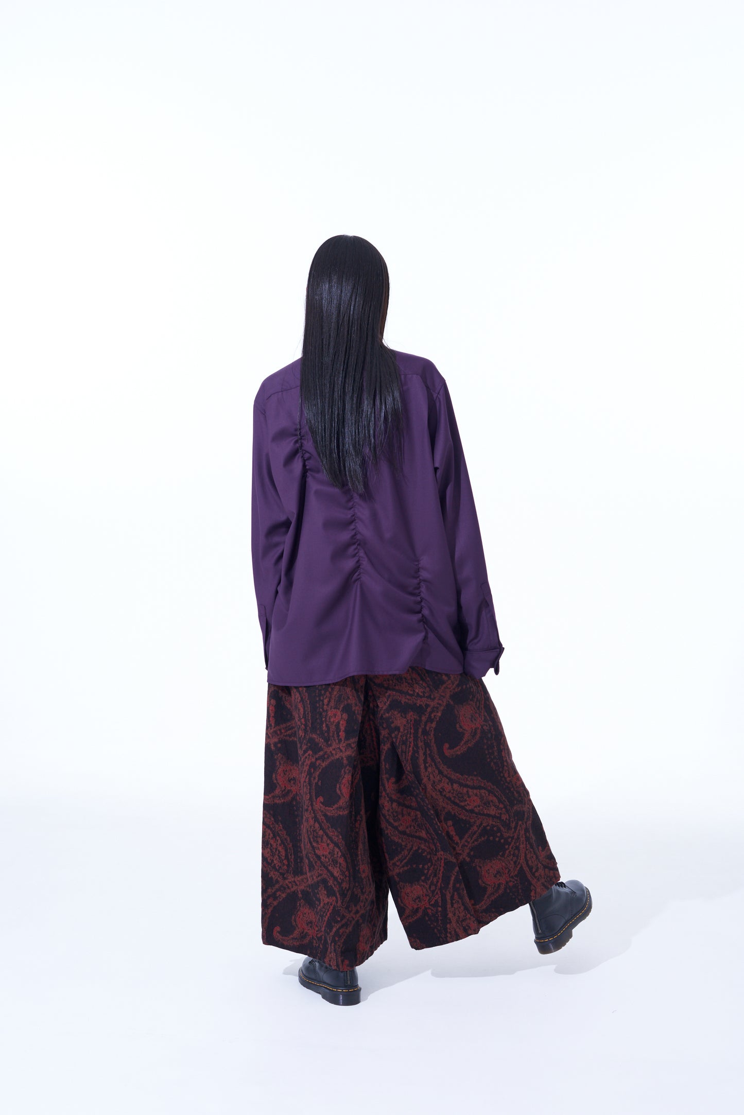 PAISLEY PATTERN JACQUARD HAKAMA BALLOON PANTS