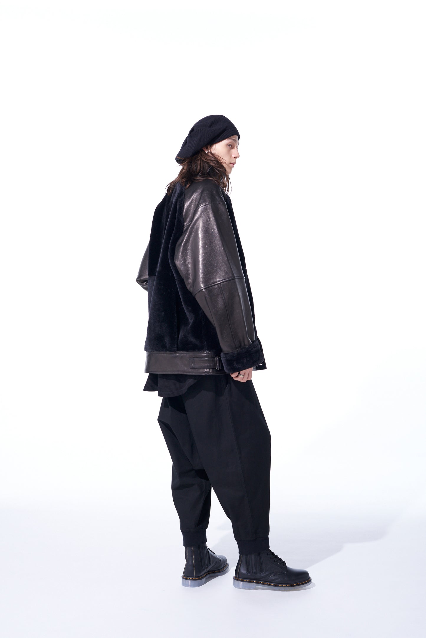 FRENCH WORKER SURGE HEM RIB BALLOON SARUEL PANTS