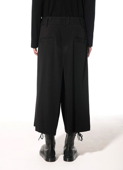 PE/RAYON GABARDINE STRETCH HAKAMA TUCK PANTS