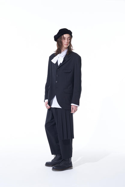 T/W GABARDINE LEFT SIDE PLEAT PANTS