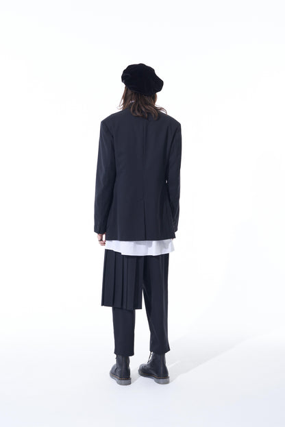 T/W GABARDINE LEFT SIDE PLEAT PANTS