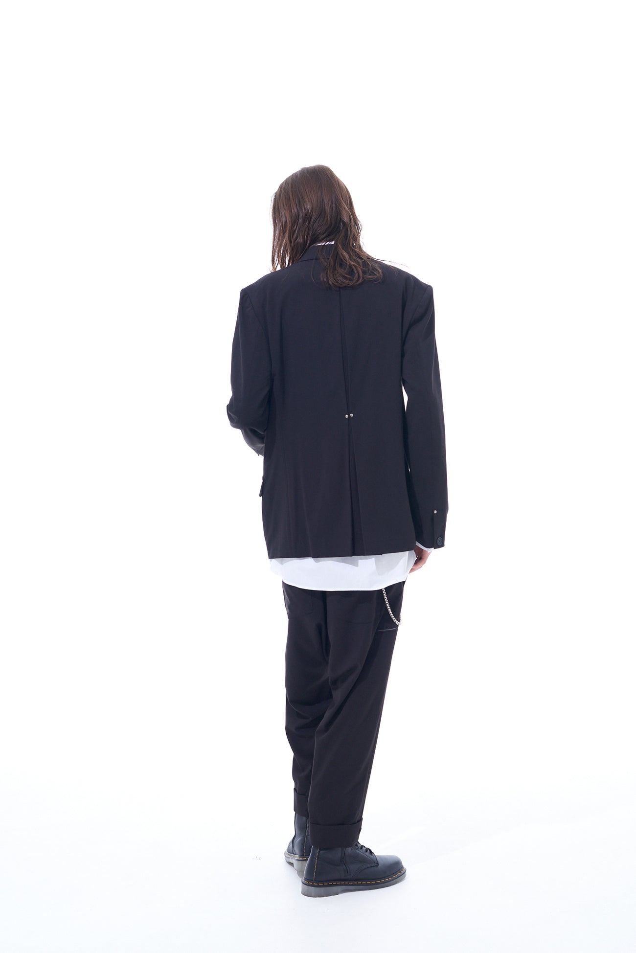 PE/RAYON GABARDINE STRETCH STUDS SLIM MACKIN SAROUEL PANTS