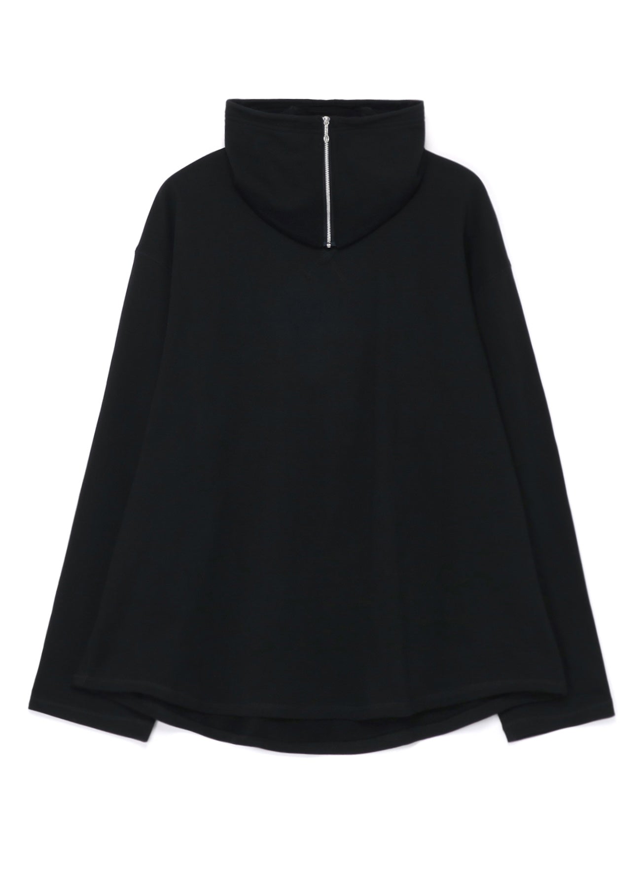 COTTON FLEECE HIGH NECK SWEATSHIRT WITH ZIPPER DETAIL